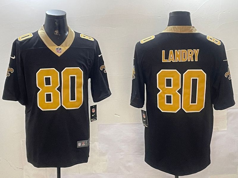 Men New Orleans Saints #80 Landry Black Second generation 2024 Nike Limited NFL Jersey style 4->new orleans saints->NFL Jersey